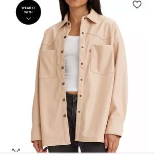 Levi’s Women's Gia Faux-Leather Shirt